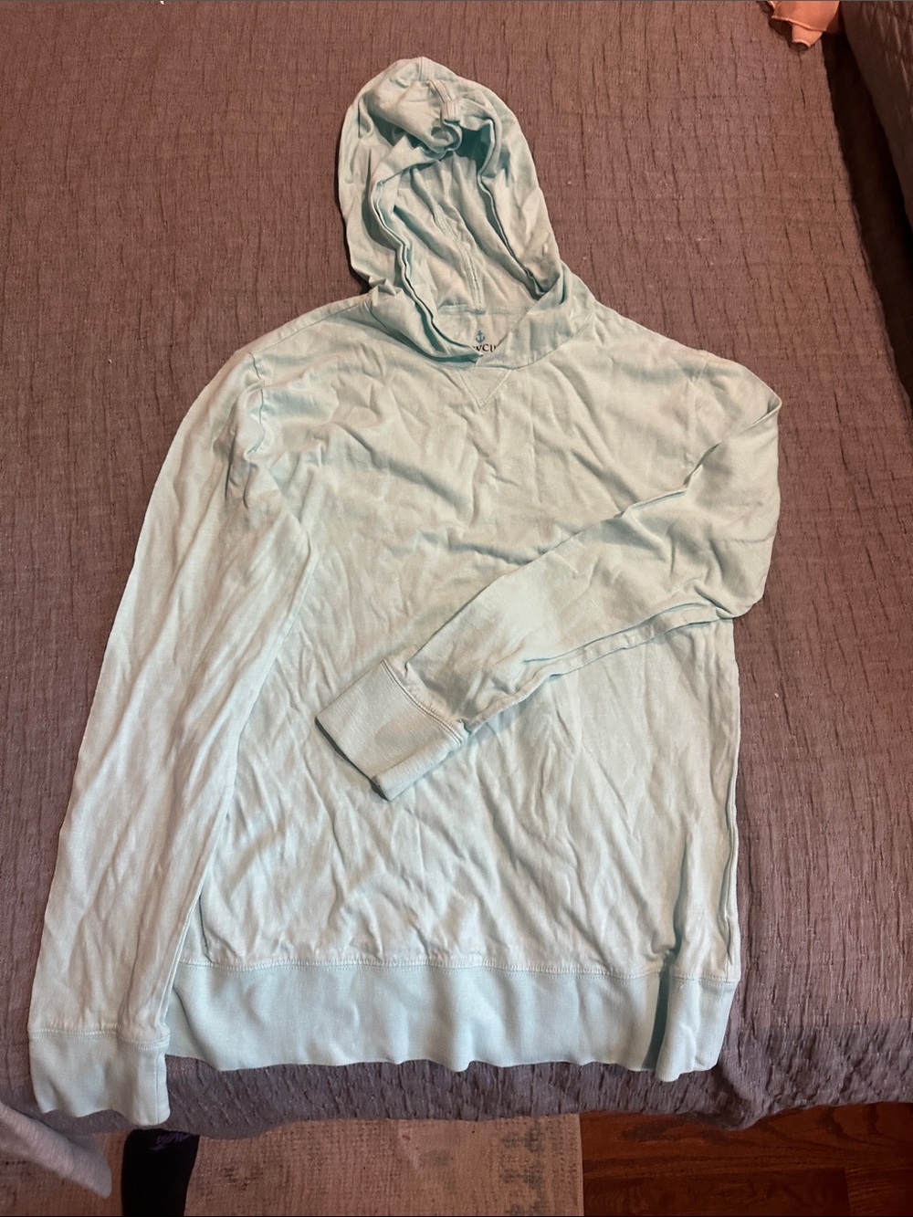 Crewcuts Light Aqua Hooded Tee